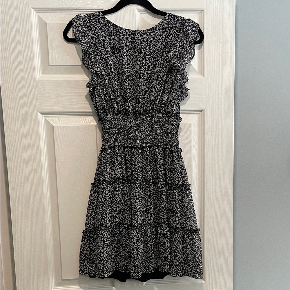 Altar'd State Black and White Floral Mini Dress